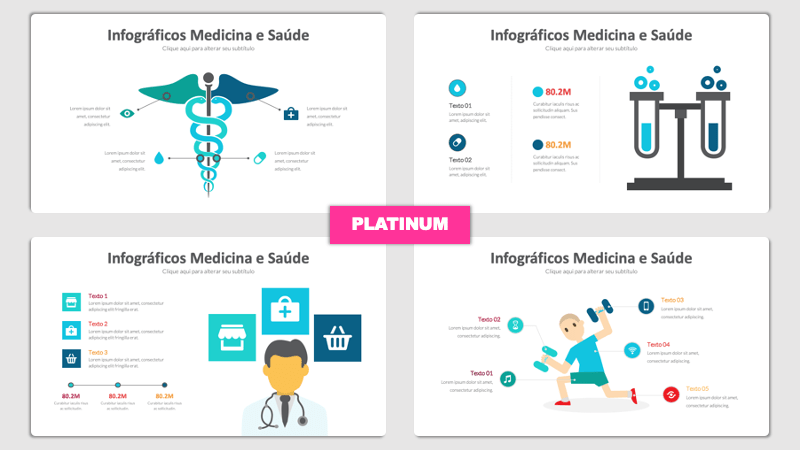 Slides Prontos Infográficos Medicina e Saúde