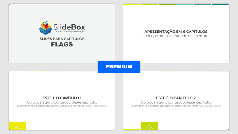 slides para capítulos flags
