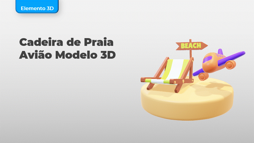 Cadeira de Praia Avião Modelo 3D