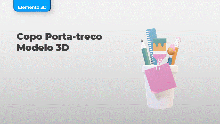 Copo Porta-treco Modelo 3D
