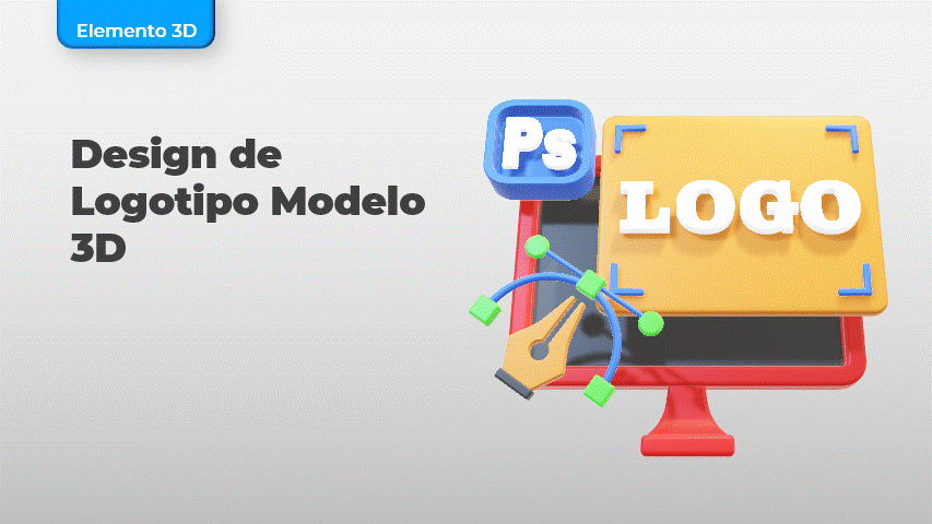 Design de Logotipo Modelo 3D