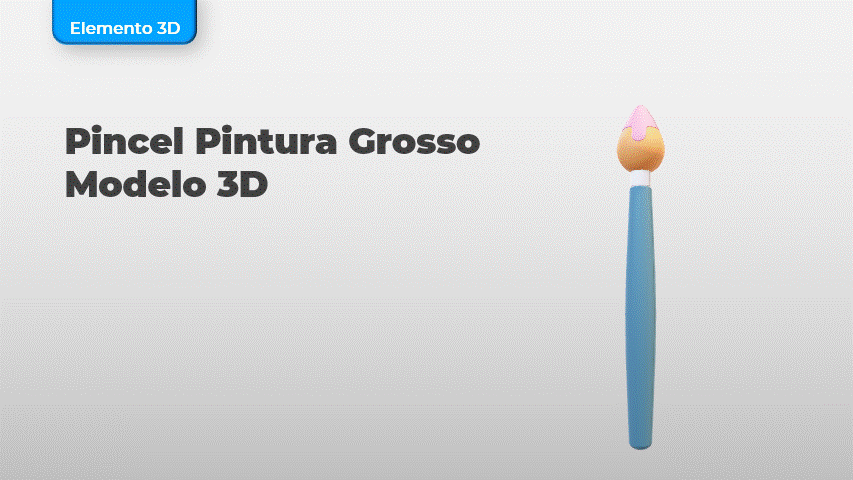 Pincel Pintura Grosso Modelo 3D