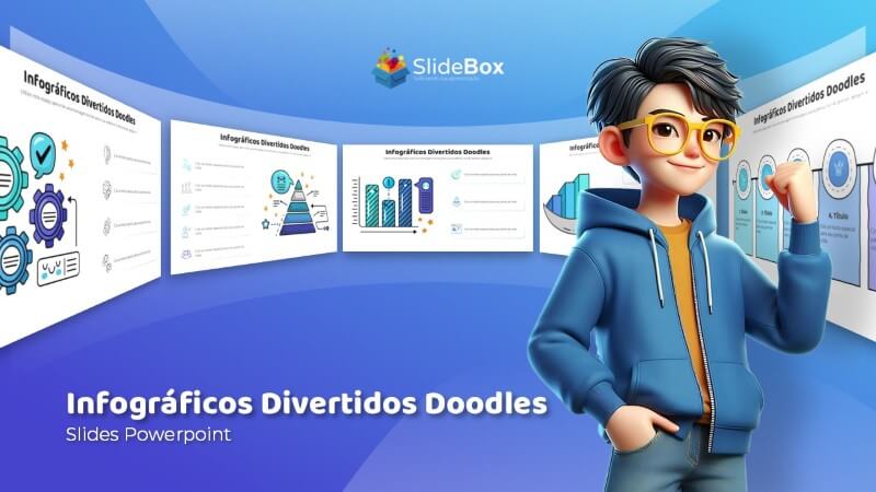 Slides Infográficos Divertidos Doodles