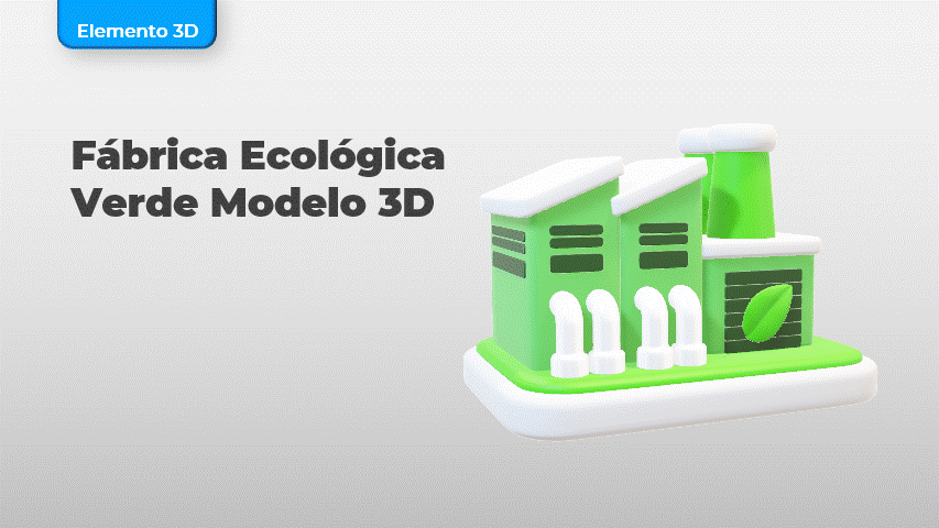 Fábrica Ecológica Verde Modelo 3D