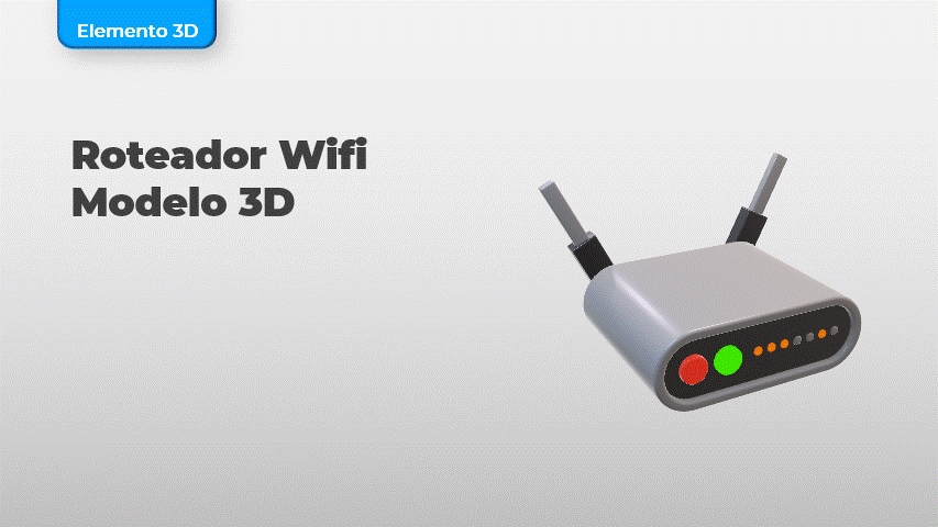 Roteador Wifi Modelo 3D