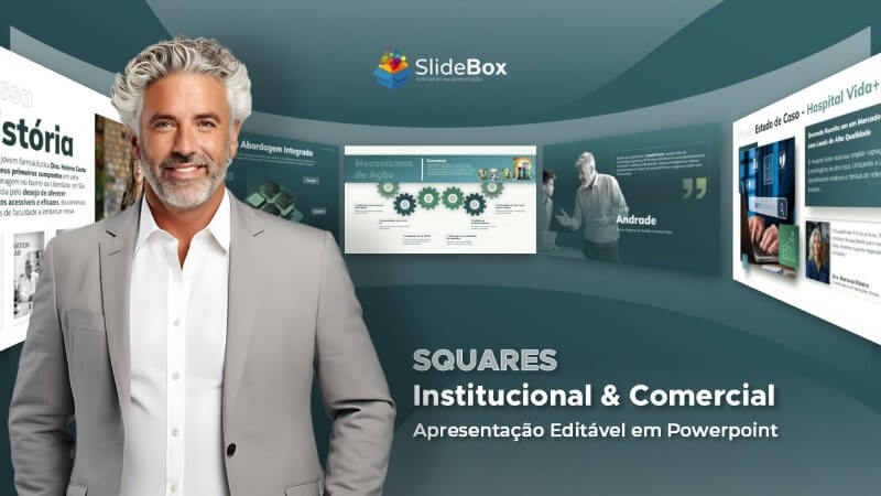 Template Apresentação Institucional Comercial Squares